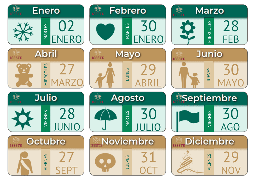 calendario pago jubilados issste 2024