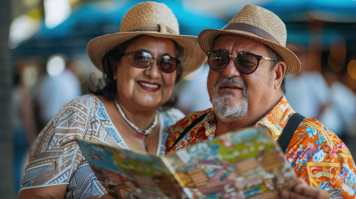 Pareja mirando un mapa